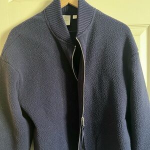 Varley Deep Blue Sherpa Textured Jacket